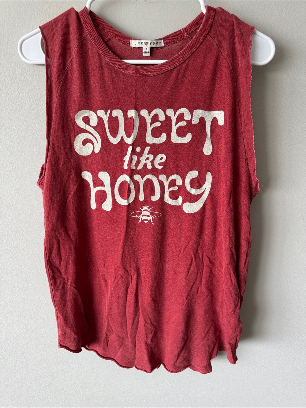 Junk Food Clothing Red "Sweet Like Honey" Muscle Tee